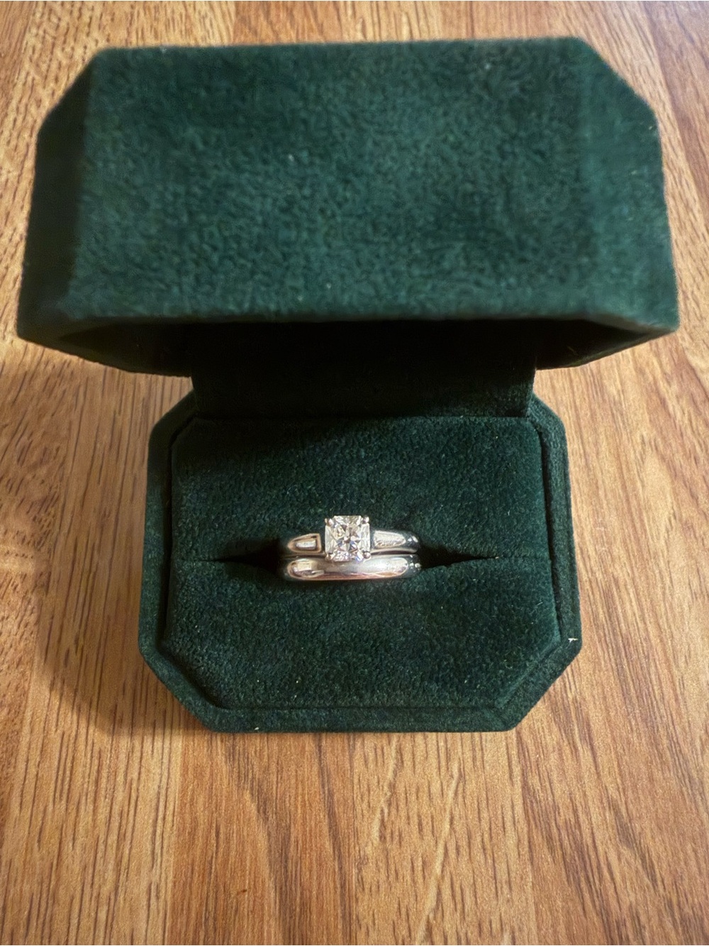 Classic Solitaire Engagement Ring Set Platinum with .81 Natural Diamond